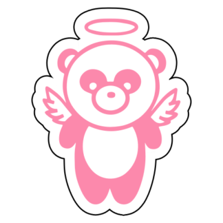 Angel Panda Wings Sticker (Pink)